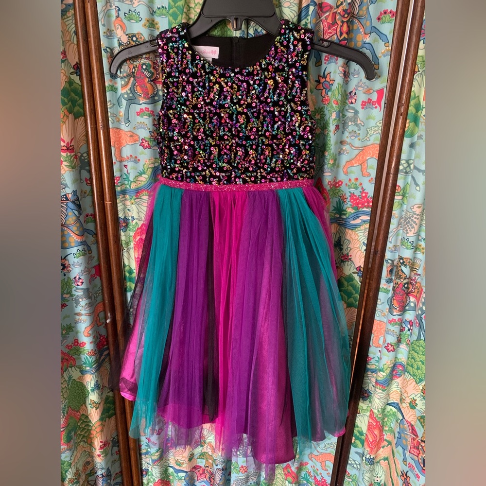 Bonnie Jean sequins and tulle party/magical fairy dress sz 6
